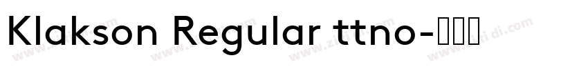 Klakson Regular ttno字体转换